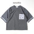 画像2: sosotto / ソソット ストレッチフライス LIBERTYポケットT 5分袖 (2)