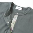 画像3: sosotto / ソソット ストレッチフライス LIBERTY前立てドット釦カーデ 5分袖 (3)
