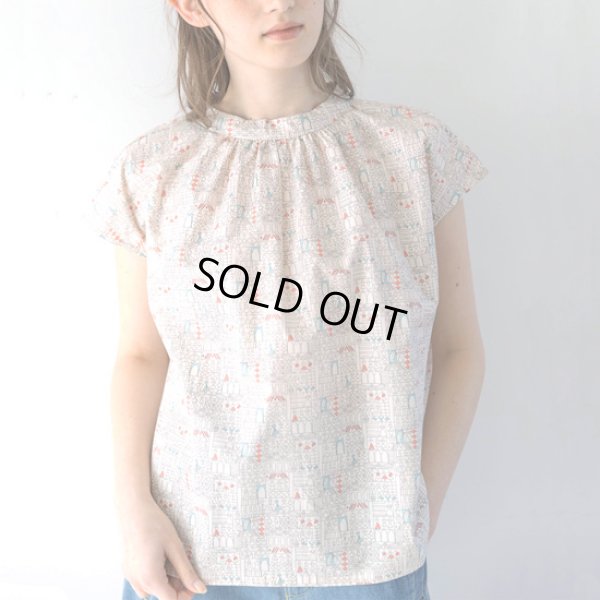 画像3: sosotto / ソソット LIBERTYタナローン スタンドカラーフレンチブラウス (3)