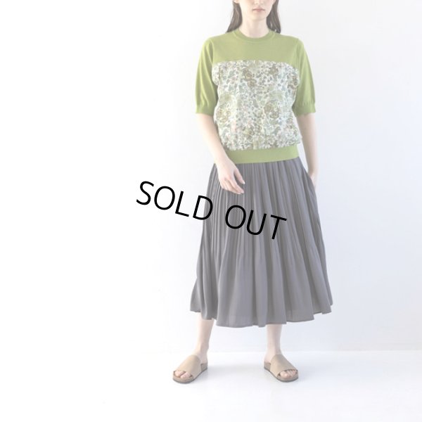 画像2: sosotto / ソソット テンセルコットン 胸切替リバティプルオーバー5分袖 (2)