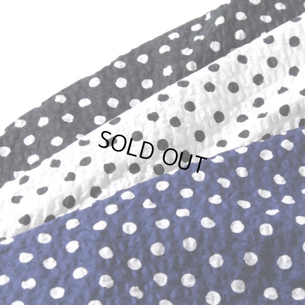 画像15: NARU / ナル 80ローンリップルシンプルドット ワイドカラーシャツ (15)