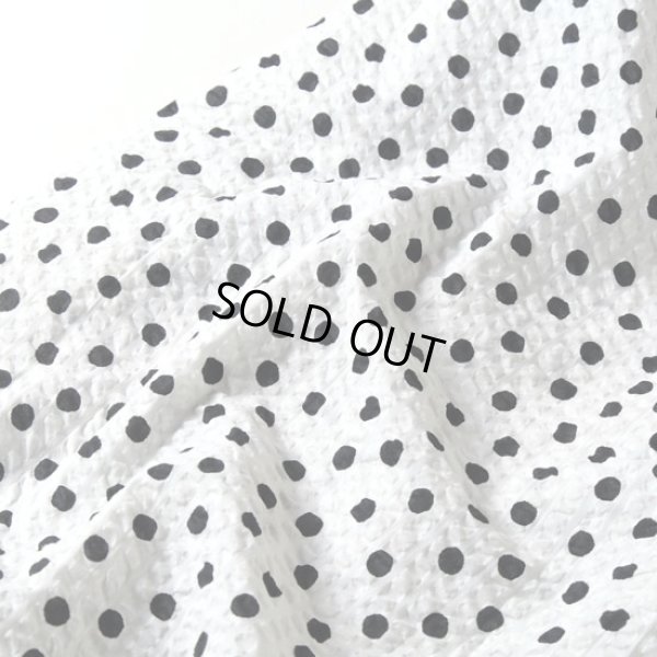 画像14: NARU / ナル 80ローンリップルシンプルドット ワイドカラーシャツ (14)