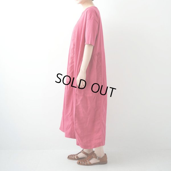 画像5: grin / グリン 天竺×リネン ハギハギ5分袖ワンピース (5)