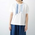 画像1: NATURAL LAUNDRY / ナテュラルランドリー カード天竺×先染め リメイクT (1)