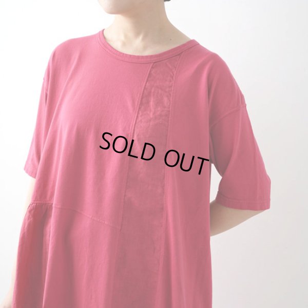 画像3: grin / グリン 天竺×リネン ハギハギ5分袖ワンピース (3)