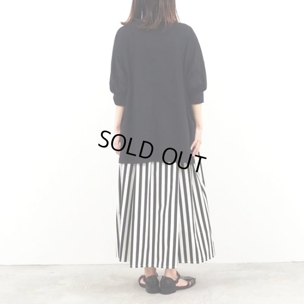 画像3: NARU / ナル ブロードストライプ＆チェック柄 ギャザースカート (3)