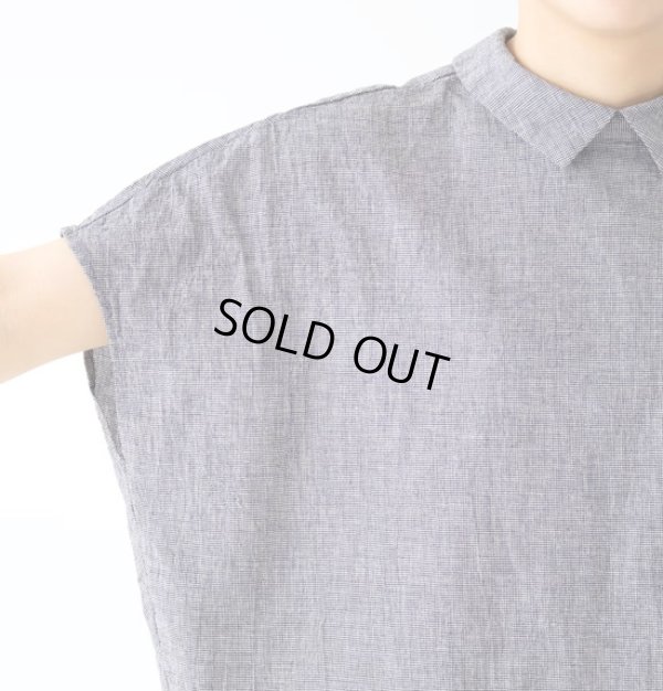 画像3: prit / プリット 綿麻平織 スリーブレス衿付プルオーバー (3)