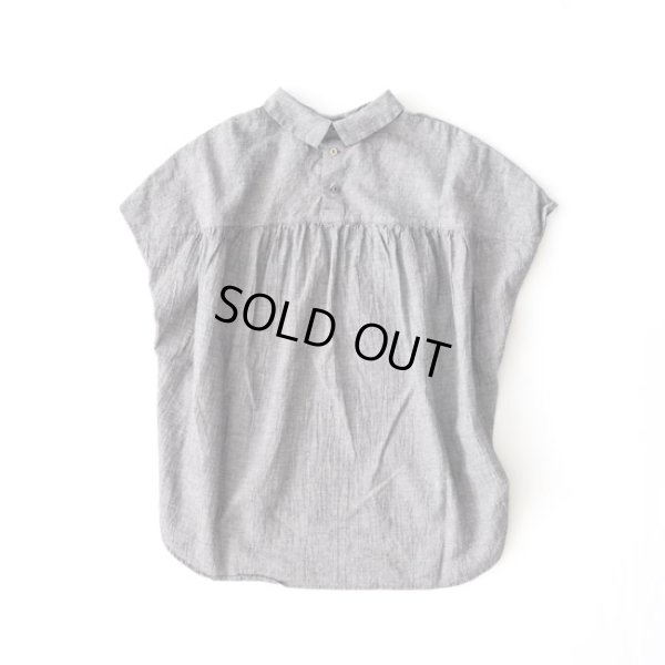 画像10: prit / プリット 綿麻平織 スリーブレス衿付プルオーバー (10)