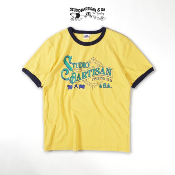 画像1: STUDIOD'ARTISAN / ステュディオダルチザン リンガープリントTシャツ (1)