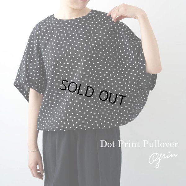 画像9: grin / グリン 綿レーヨンドットプリントプルオーバー (9)
