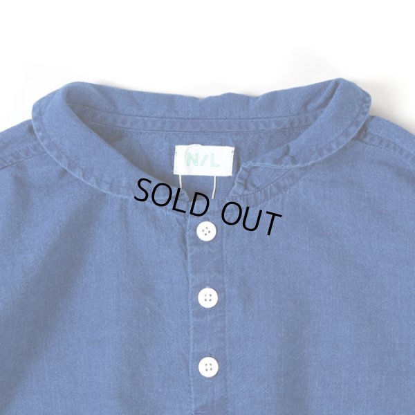 画像3: NATURAL LAUNDRY / ナテュラルランドリー シャンブレー丸衿5分袖プルオーバー (3)