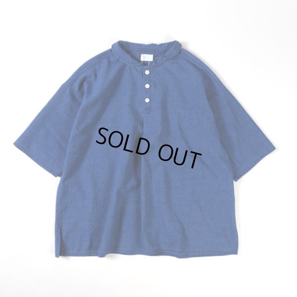 画像8: NATURAL LAUNDRY / ナテュラルランドリー シャンブレー丸衿5分袖プルオーバー (8)