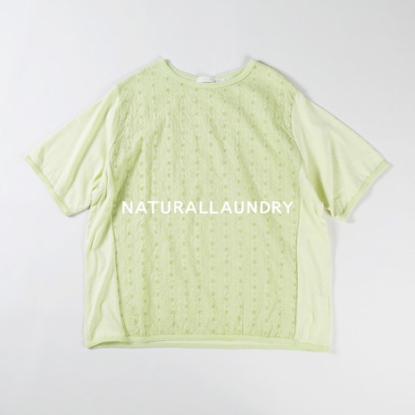 画像1: NATURAL LAUNDRY / ナテュラルランドリー 刺しゅう・天竺T (1)