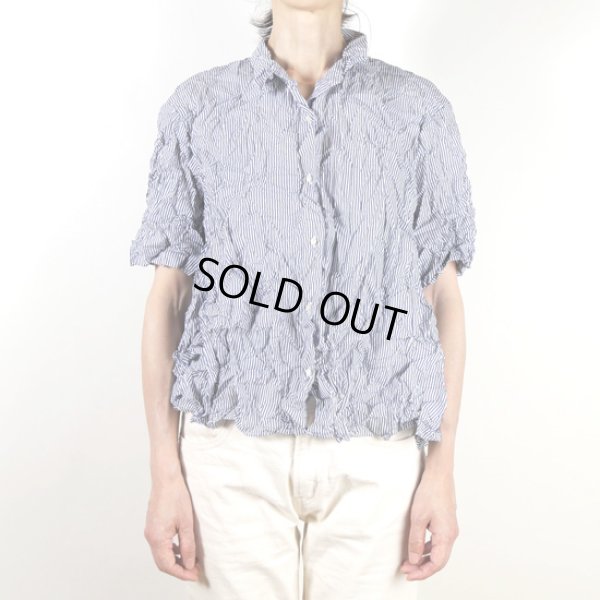 画像11: mizuiroind / ミズイロインド ワッシャープリーツ フレアーチェックシャツ (11)