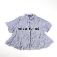画像1: mizuiroind / ミズイロインド ワッシャープリーツ フレアーチェックシャツ (1)