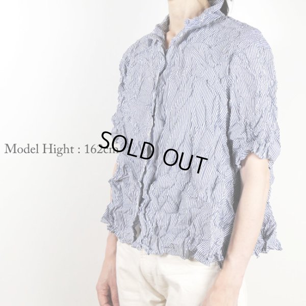 画像10: mizuiroind / ミズイロインド ワッシャープリーツ フレアーチェックシャツ (10)