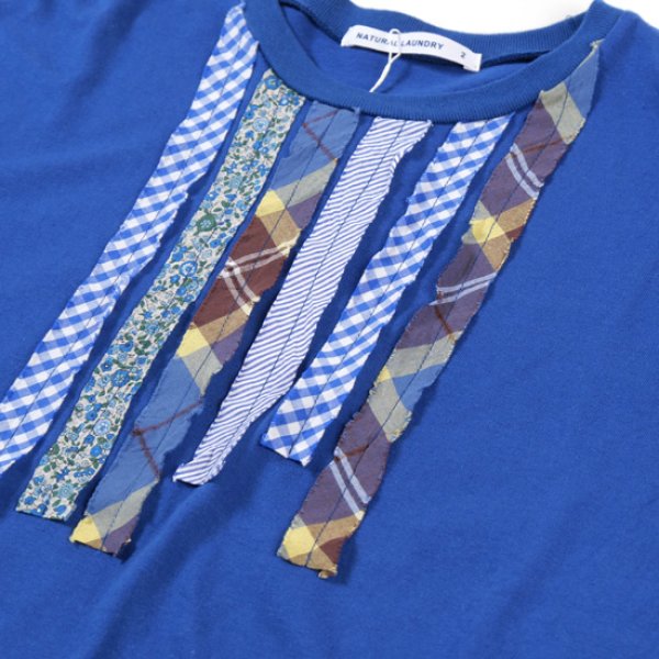 画像13: NATURAL LAUNDRY / ナテュラルランドリー カード天竺×先染め リメイクT (13)