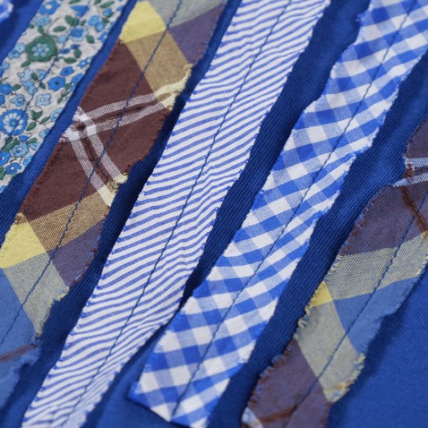 画像14: NATURAL LAUNDRY / ナテュラルランドリー カード天竺×先染め リメイクT (14)