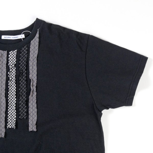 画像8: NATURAL LAUNDRY / ナテュラルランドリー カード天竺×先染め リメイクT (8)