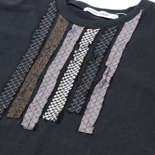 画像9: NATURAL LAUNDRY / ナテュラルランドリー カード天竺×先染め リメイクT (9)