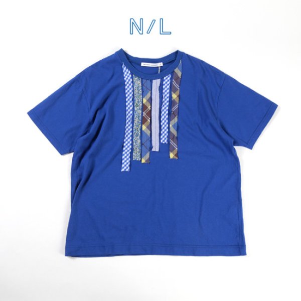 画像12: NATURAL LAUNDRY / ナテュラルランドリー カード天竺×先染め リメイクT (12)