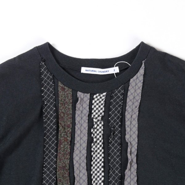 画像7: NATURAL LAUNDRY / ナテュラルランドリー カード天竺×先染め リメイクT (7)