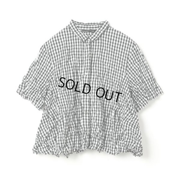 画像16: mizuiroind / ミズイロインド ワッシャープリーツ フレアーチェックシャツ (16)