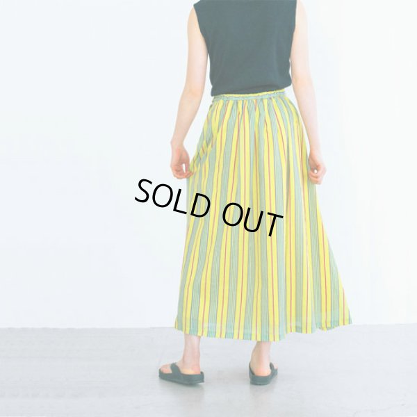 画像5: PONT DE CHALONS / ポンデシャロン トランゼットストライプスカート (5)