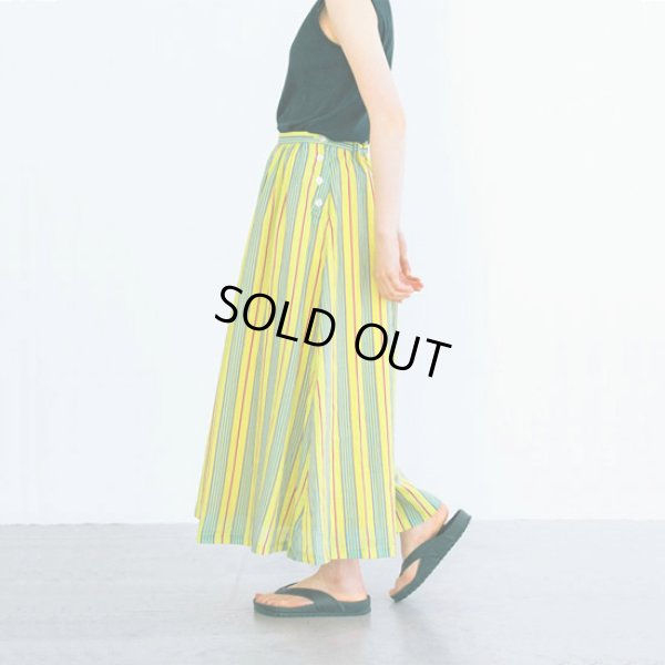 画像4: PONT DE CHALONS / ポンデシャロン トランゼットストライプスカート (4)