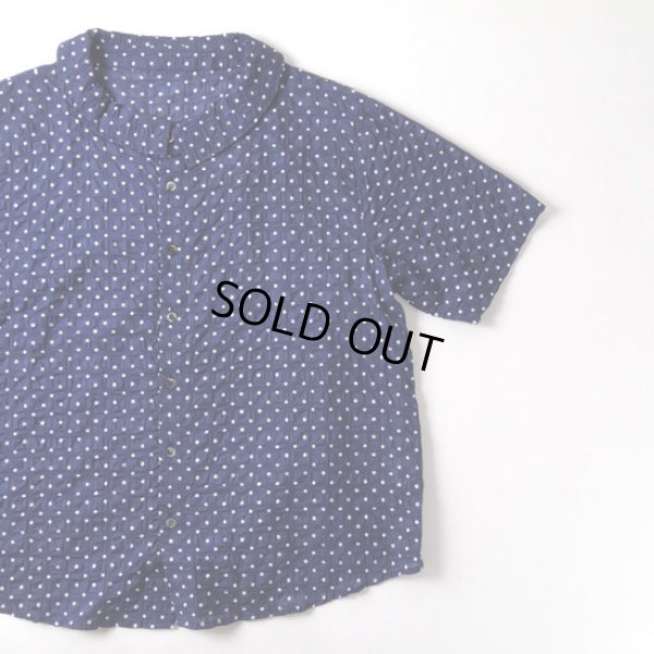 画像9: NARU / ナル 80ローンリップルシンプルドット ワイドカラーシャツ (9)