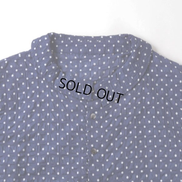 画像8: NARU / ナル 80ローンリップルシンプルドット ワイドカラーシャツ (8)