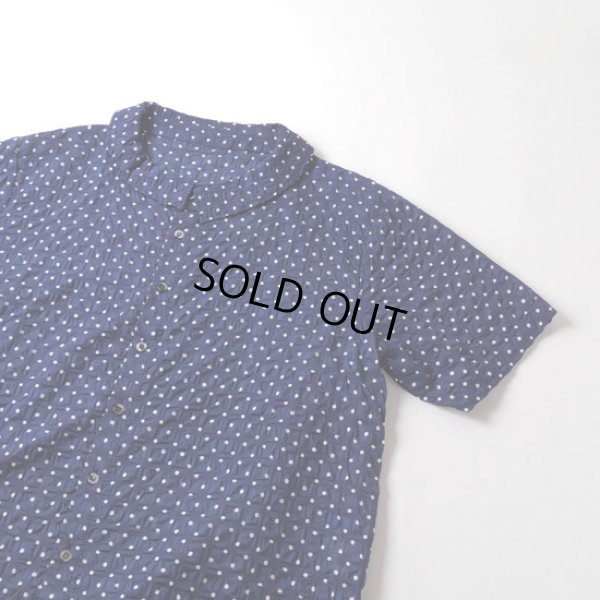 画像10: NARU / ナル 80ローンリップルシンプルドット ワイドカラーシャツ (10)
