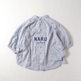画像1: NARU / ナル ローン塩縮ランダムドット ターキーシャツスタンドカラー (1)