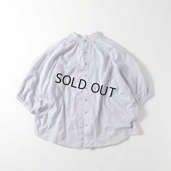 画像7: NARU / ナル ローン塩縮ランダムドット ターキーシャツスタンドカラー (7)