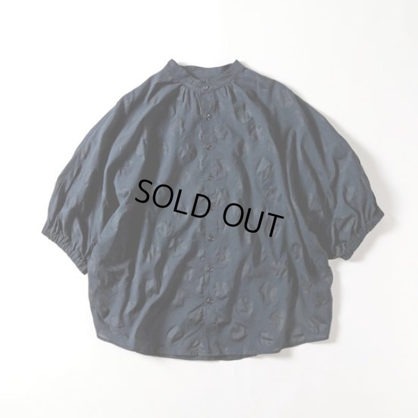 画像8: NARU / ナル ローン塩縮ランダムドット ターキーシャツスタンドカラー (8)