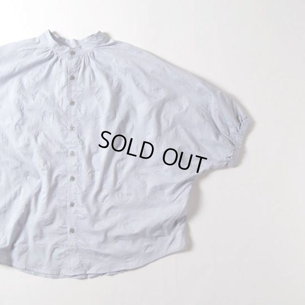 画像3: NARU / ナル ローン塩縮ランダムドット ターキーシャツスタンドカラー (3)