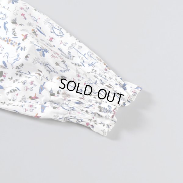 画像5: sosotto / ソソット リバティポプリン ゴムシャーリング袖ブラウス (5)