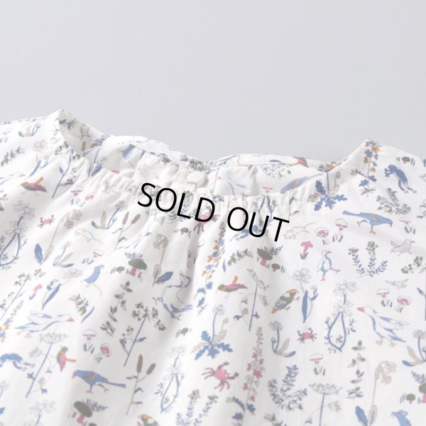 画像4: sosotto / ソソット リバティポプリン ゴムシャーリング袖ブラウス (4)