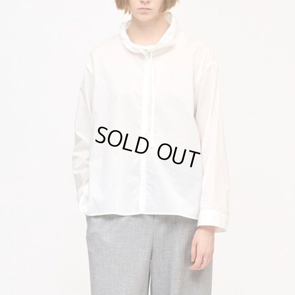 画像2: mizuiroind / ミズイロインド ギャザースタンドカラーシャツ (2)