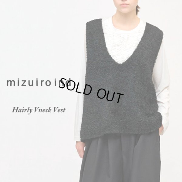 画像1: mizuiroind / ミズイロインド ヘアリーVネックベスト (1)
