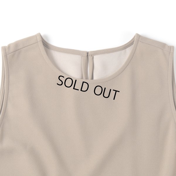 画像3: sosotto / ソソット ツイルジョーゼット 消しプリーツ ノースリーブワンピース (3)