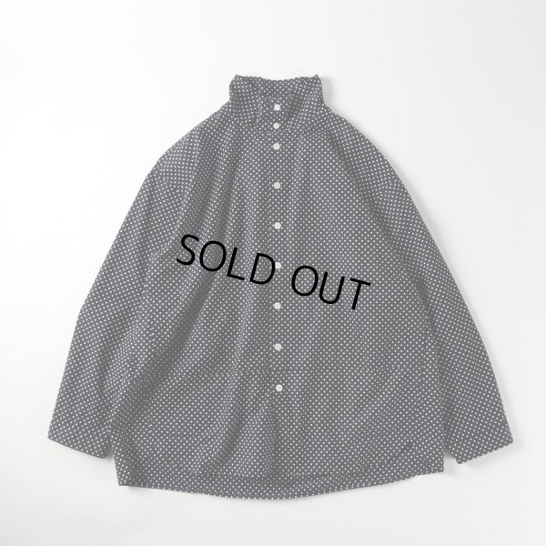 画像2: grin / グリン ブロード ハイカラーシャツ (2)