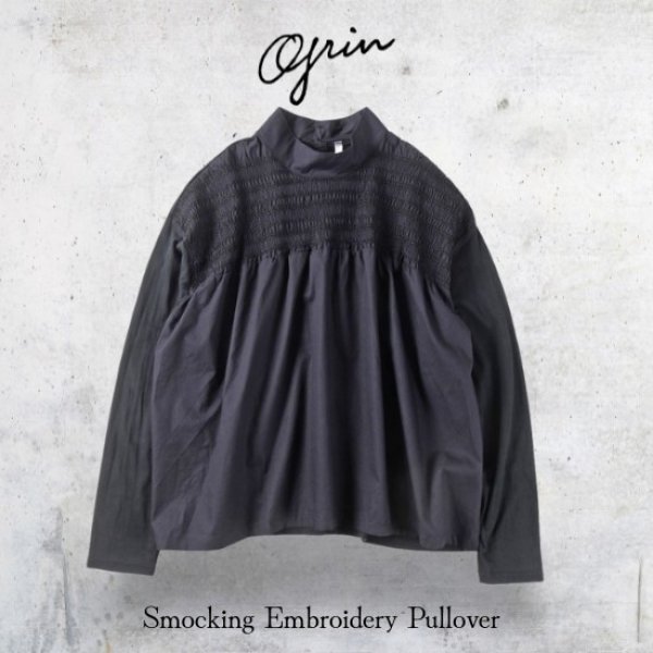 画像13: grin / グリン ベーシック天竺 スモッキング刺しゅうプルオーバー (13)