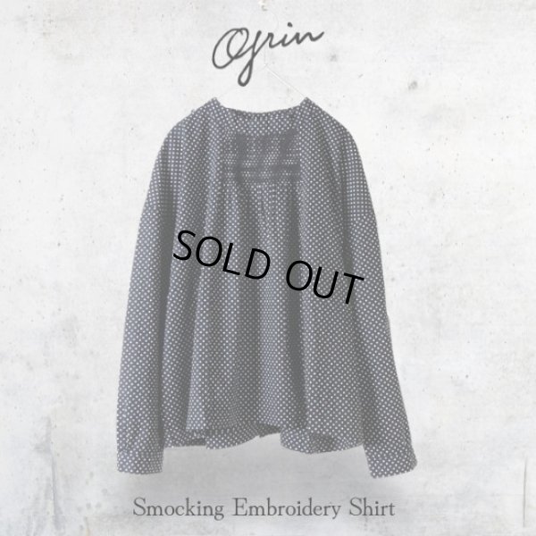 画像10: grin / グリン ブロード スモッグ刺しゅうシャツ (10)