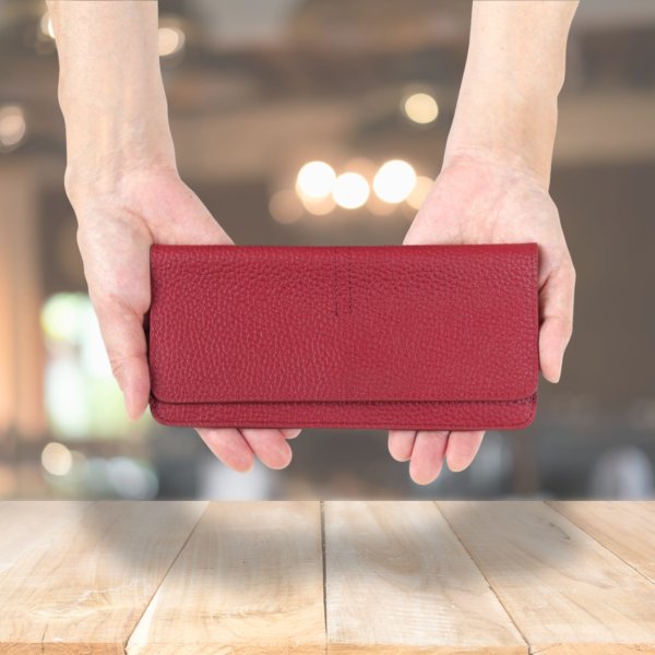 画像6: トナリノショップ 外は薄口、中は濃い口の長財布 Kumel (6)