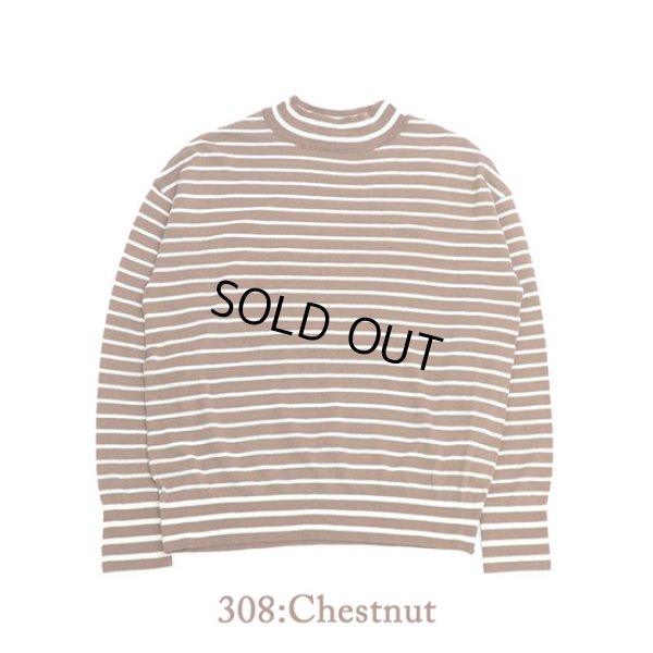 画像5: NARU / ナル ムースヤーン ハイネックボーダーニット (5)