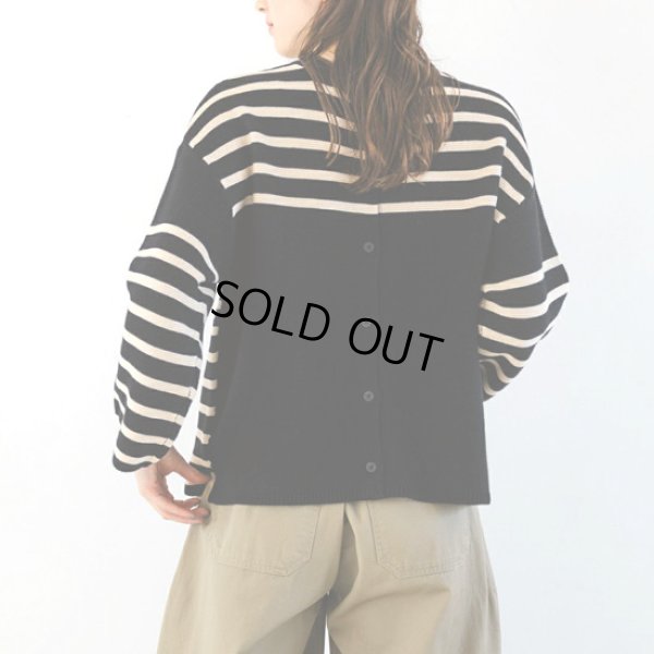 画像3: sosotto / ソソット ガーター編みパネルボーダー 2WAYカーディガン (3)