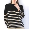画像5: sosotto / ソソット ガーター編みパネルボーダー 2WAYカーディガン (5)