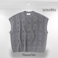 画像8: sosotto / ソソット 透かし編み手付けポップコーンベスト (8)