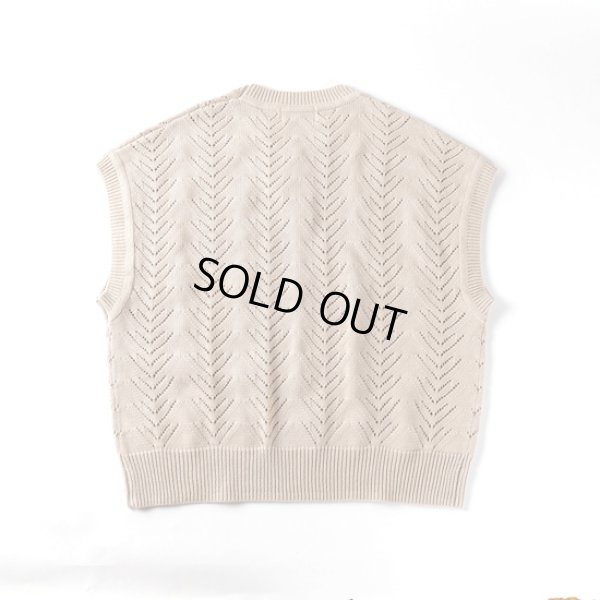 画像7: sosotto / ソソット 透かし編み手付けポップコーンベスト (7)